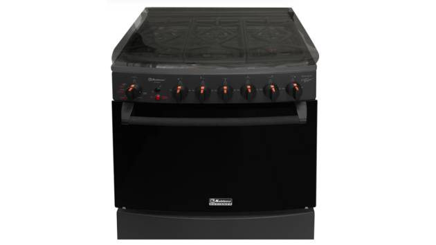 Estufa Empotre 78 cm Koblenz HAMBURGO Cerámica Negro mate 01 - ALKIA