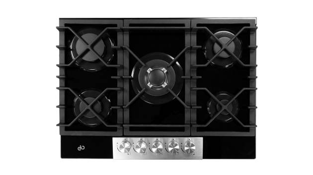 Parrilla Gas 70 cm EB EB-486BL Vidrio templado Negro 01 - ALKIA