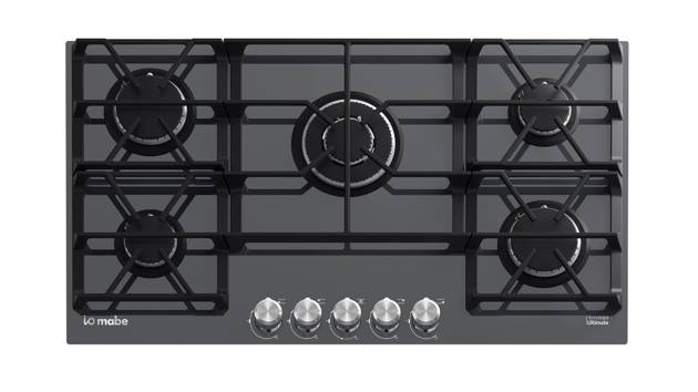 Parrilla Gas 90 cm IO Mabe PIO95KMNR0 Vidrio Negro 01 - ALKIA