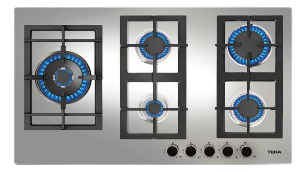 Parrilla Gas 90 cm Teka EFX 90.1 5G AI AL CI LEFT Inox Acero 01 - ALKIA