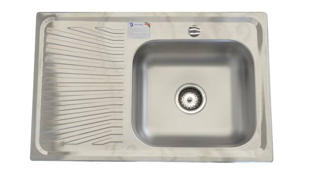 Tarja Empotrar 80 x 52 cm EB K101 Inox Acero 01 - ALKIA